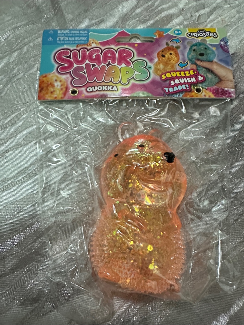 Quokka Kids Toy - Orange Glitter Squeeze